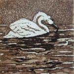 Schwan - Aquatintaradierung - 5 x 5 cm - 2014 (30er Auflage)